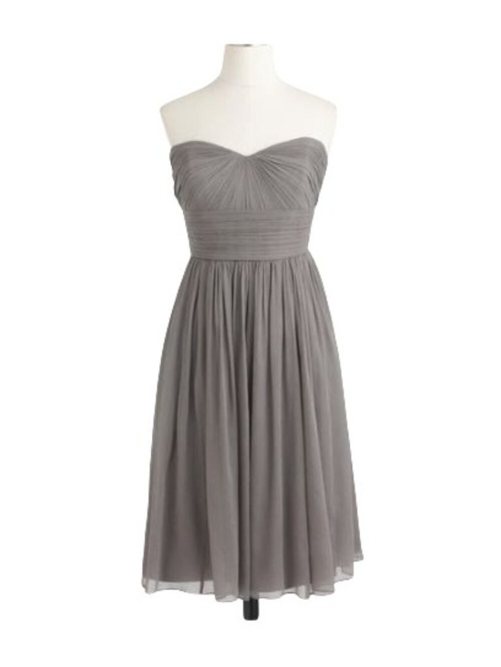 NWT J.Crew Women's Formal Dress Marbella Strapless in Silk Chiffon Size 10 790 - Picture 5 of 10